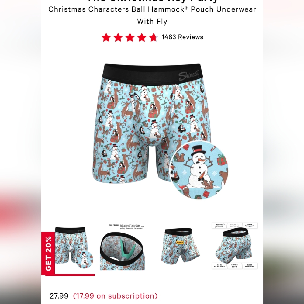 Naughty Shinesty Boxer Brief w/ fly
